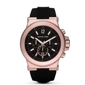 Michael Kors Black and Rose Gold Men's Watch